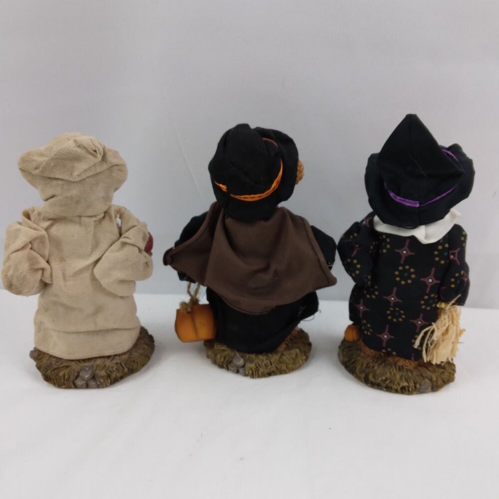 3 Halloween Bears Witch Wizard Costume Figurine Resin Figure Decor Cute - Picture 9 of 12